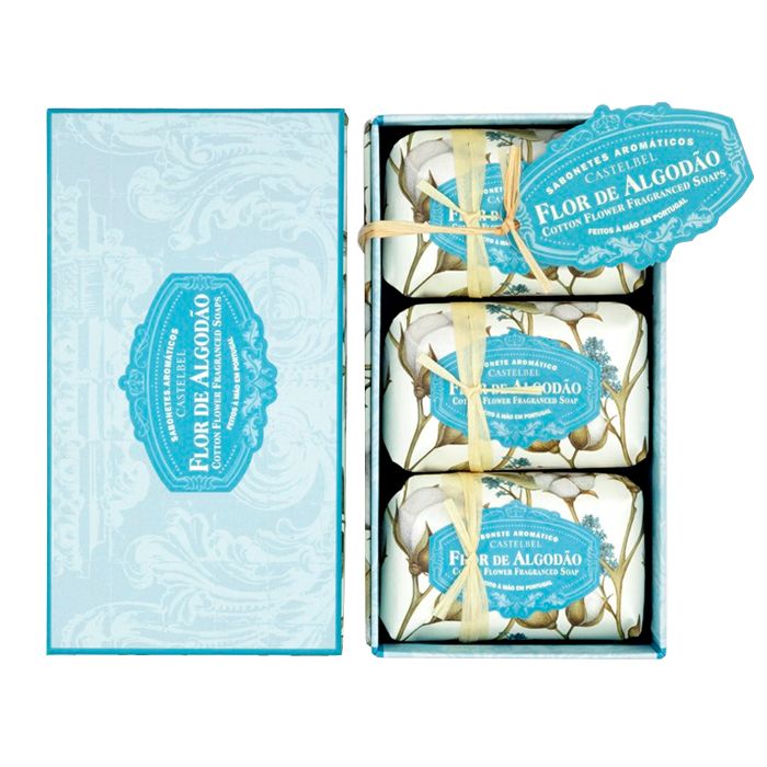 Castelbel Zeepset Flor de Algodao 3 x 150 gr (katoenbloem)