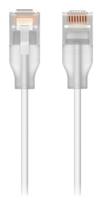 Ubiquiti UACC-Cable-Patch-EL-0.15M-W-24 Netwerkkabel 0,15 m Cat6 RJ-45 Doorschijnend, Wit