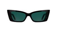 Karl Lagerfeld Women's Sunglasses - Black with Solid Petrol Lens
