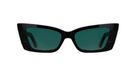 Karl Lagerfeld Women's Sunglasses - Black with Solid Petrol Lens