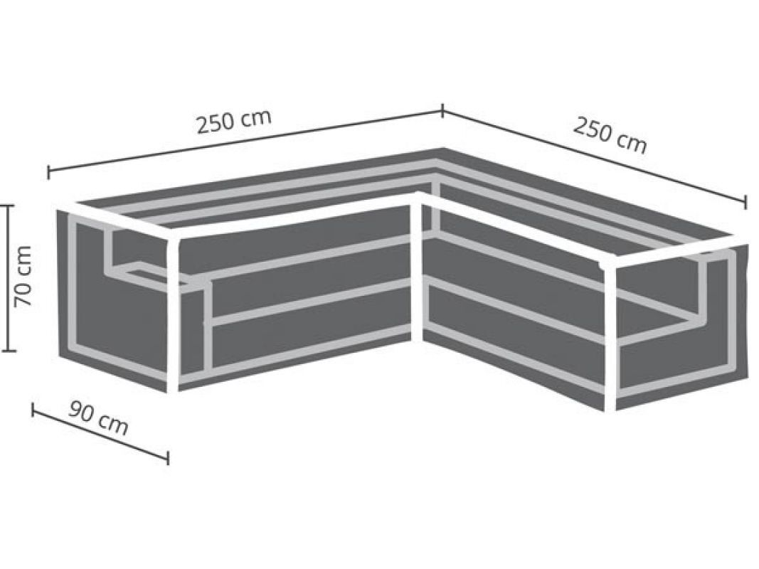 Perel Buitenhoes voor L-Vormige Lounge Set - 250 cm