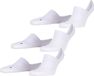 FALKE Cool Kick Bundle 3-Pack onzichtbaar effen materiaal multipack footies unisex wit - maat 35-36