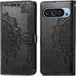 iMoshion Mandala Book Case for Google Pixel 9 - Black - with Card Holder