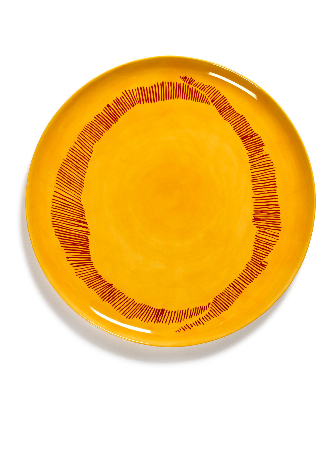 Serax FEAST Yellow Swirl-Stripes L serveerschaal 35 cm