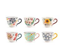 H&h Set van 6 kopjes koffie crème thee in New Bone China cc 90