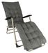 LUARO Chaise de jardin, chaise de camping pliable avec coussin, gris