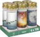 Bolsius Herdenkingslicht - Wit met patroon - 6 stuks - 70 Branduren