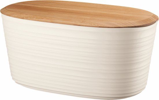 Guzzini Broodboks - Bamboe deksel - Wit