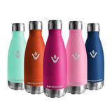Vikaster Thermos 350 ml, lekvrije thermosfles, BPA-vrij, herbruikbare thermosfles, roestvrij staal, voor fiets, camping, yoga, gym, fitness, school, reizen, outdoor