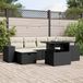 Maison Exclusive - Ensemble de meubles de jardin 7 pièces avec canapé et coussins, noir, en polyrotin