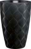 Form Plastic Plantenpot/bloempot Flow Slim - kunststof - zwart - D30 x H48 cm - met binnenpot - rond