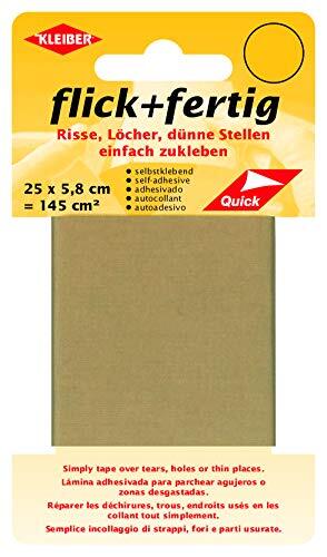 Kleiber 43072 Flick + klaar zelfklevende nylon reparatiepatches, 100% polyamide, beige, 25 x 5,8 x 0,02 cm, (145 cm2)