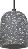 OSRAM Decor Pill suspension décorative avec abat-jour en forme de pilule, 150 mm, avec douille E27, en terrazzo noir, IP20