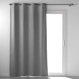 douceur d'intérieur, Gordijn met ogen (135 x 260 cm) Occultiss Grijs, 100% Verduisterend Chambray