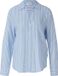s.Oliver Blouse met lange mouwen, klassieke kraag, borstzak, knoopsluiting, regular fit, viscose, gestreept, lichtblauw, maat 46