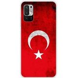 Xiaomi Drapeau turquie Bedrukt siliconen hoesje compatibel met Xiaomi Redmi Note 10, Xiaomi Redmi Note 10S