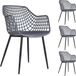 IDIMEX Fauteuils de jardin LUCIA, set de 4, plastique, gris foncé