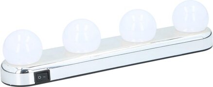 Grundig Make-up Lamp - Spiegelverlichting - Hollywood Spiegellampen - 4x LED Helderwit - Werkt op 4x AA (Excl)