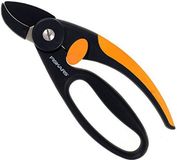 Merkloos Multifunctionele schaar, lengte 20 cm, roestvrij stalen lemmet, met glasvezel versterkte kunststof handgrepen, zwart/oranje, Elegance, P45, 1001533, aambeeld, zwart/grijs