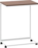 vidaXL Bijzettafel met wieltjes 55x35x70 cm bewerkt hout wit