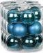 Inge-glas Inge's Christmas Decor Gmbh 36x stuks glazen kerstballen diep blauw 8 cm glans en mat