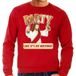 Bellatio Decorations Foute Kersttrui - Party Jezus - rood - voor heren - kerstkleding - kerst outfit S