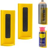 Merkloos Magnetische Spuitbushouder - Organizer voor Spuitbussen, Verfblikken & Olieflesjes - Voor Werkplaats, Garage & Gereedschapskist - Set van 2