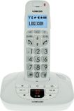 Logicom Confort 155T - Huistelefoon Draadloos voor senioren - Extra luid - Grote toetsen - Met antwoordapparaat - 1 Handset - Met Speaker - Dect-telefoon - Wit