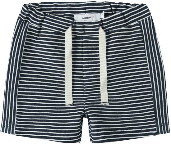 NAME IT Baby NBMFIBER SHORTS - Gestreepte Casual Short - Donkerblauw - Maat 68