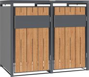 Viking Choice Container ombouw - 2 containers - staal - antraciet, houtlook