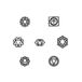 Decoratieve metalen wandaccessoireset (10 stuks), zwart