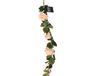 Bellatio Design guirlande de fleurs artificielles roses - 145 cm - rose pêche
