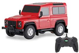 Jamara Land Rover Defender 1:24 2,4GHz - RC auto, officieel gelicentieerd, ca. 1 uur rijden, 9 km/u, perfect nagemaakte details, gedetailleerd interieur, hoogwaardige afwerking