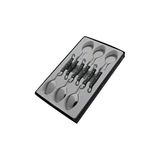 Pradel Excellence Laguiole Box van 6 koffielepels 26 x 16 x 2,5 cm grijs gemarmerd
