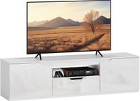 HOMCOM TV-meubel - Spaanplaat, MDF - 160 x 38 x 43 cm - Wit