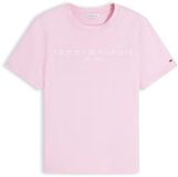 Tommy Hilfiger Dames T-shirt - Korte Mouw - Ronde Hals - Katoen - Maat M