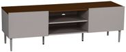 sweeek - Meuble TV métal et décor bois 2 portes 140cm - ashton