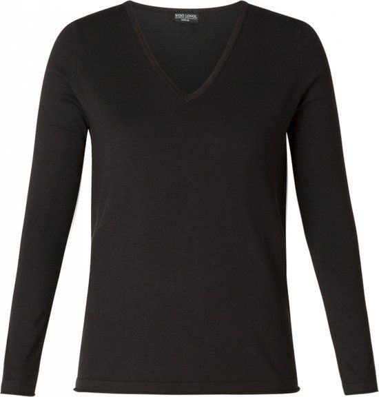 BASE LEVEL CURVY Anine Trui - Black - maat 4(54/56)