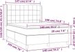 vidaXL Boxspringbed met matras en LED-verlichting, lichtgrijs, 140x190 cm, gestoffeerd