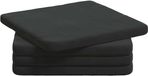 vidaXL Zitkussens - 4 stuks - Fluweel - Zwart - 40 x 40 x 3 cm