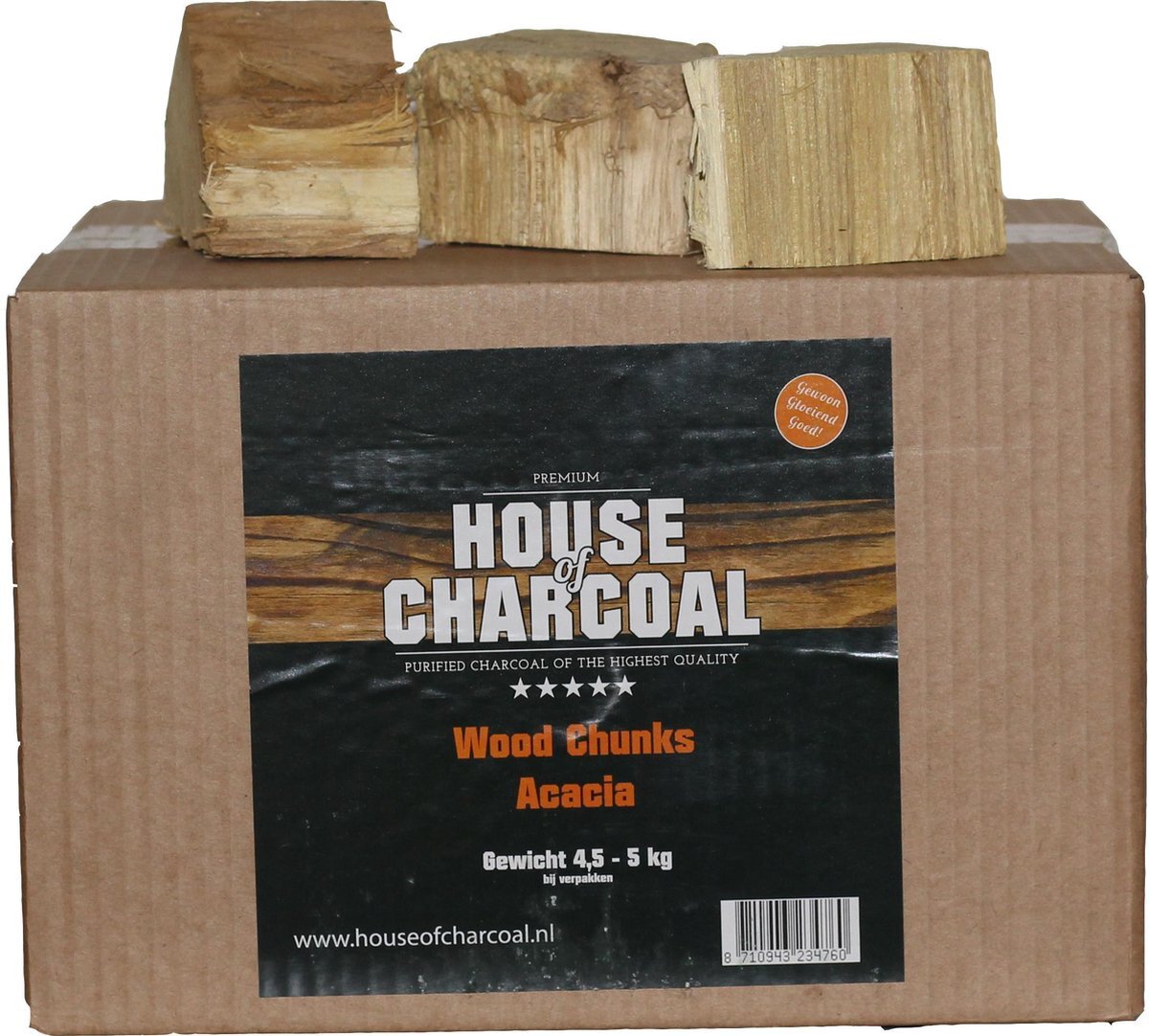 House of Charcoal Rookhout Chunks Acacia - Smoking wood Acacia Chunks - 5 kg