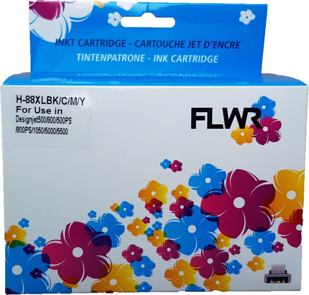 FLWR - Inktcartridge / 88XL 4-Pack / Zwart en Kleur - geschikt voor HP
