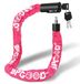 Abus Antivol chaîne - 90 cm - 6 mm - Rose - 3 clés - Pour vélo et scooter
