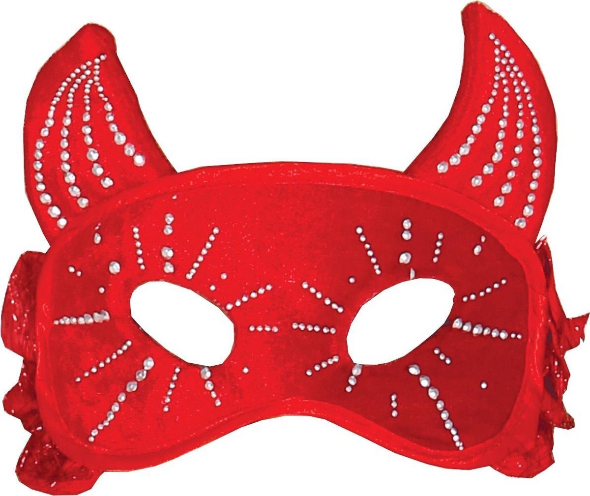 Fiestas Guirca Masker Red Devil Dames Polyester Rood One-size