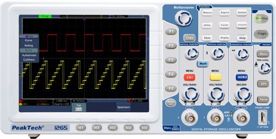 Peaktech 1265: 30 MHz / 2 CH, 250 MSa / s, digitale opslag oscilloscoop