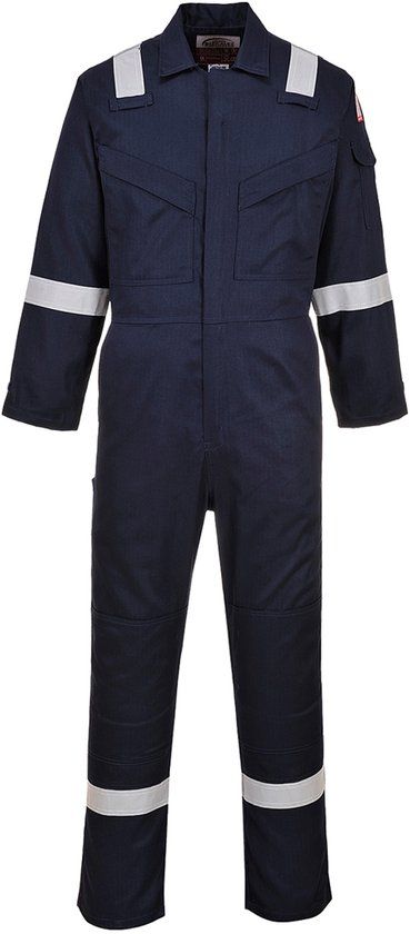Portwest Super Lichtgewicht Antistatische Overall 210gm FR21 - Marine - XXL