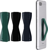 kwmobile Vingerhouder voor Smartphone - Set van 3 - Metallic Zodiac Blue / Metallic Petrol / Zwart