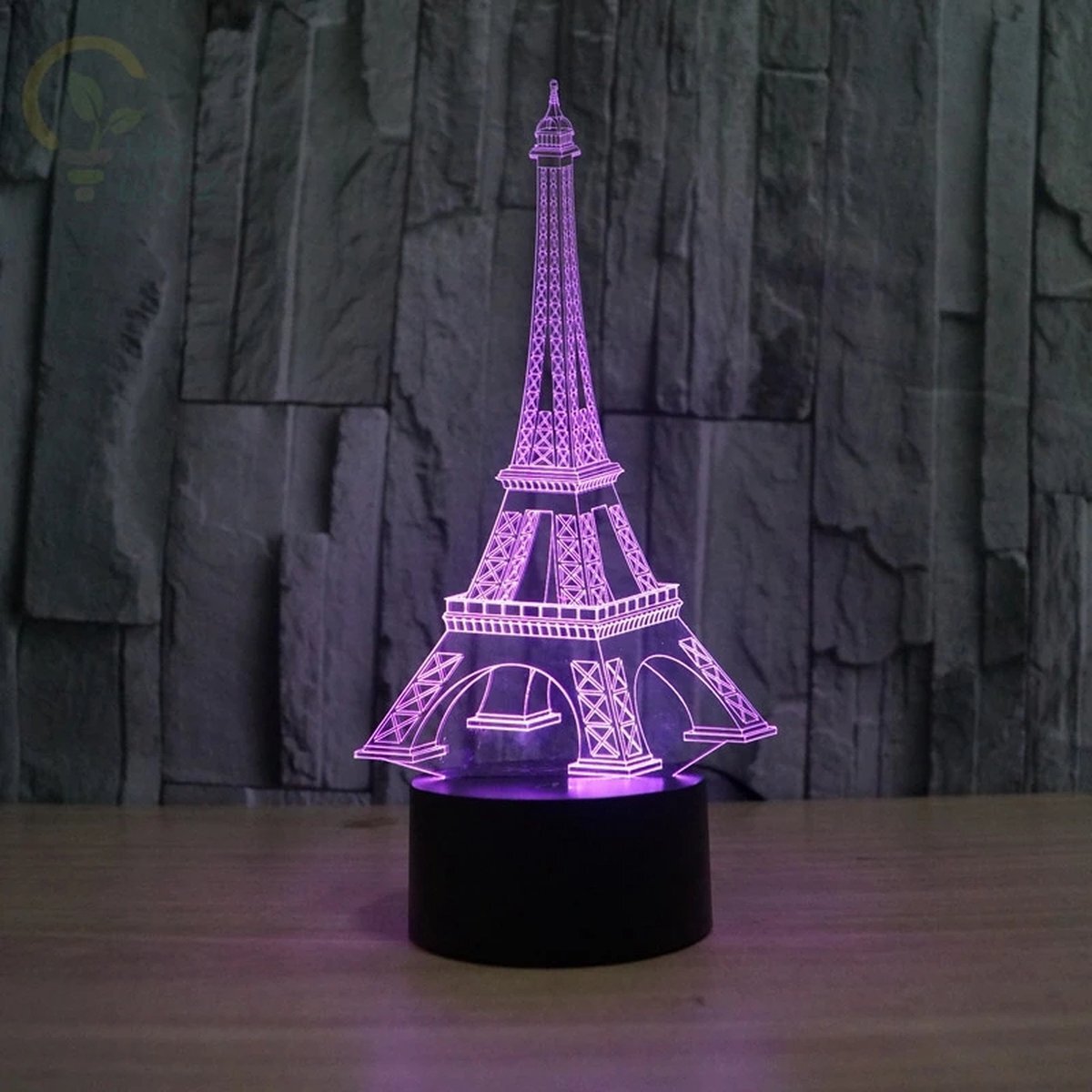 CozyDesigns Led nachtlamp - 3D Eiffeltoren - Led lamp - Sfeerverlichting- Led Light - Lamp op batterijen - USB - Parijs