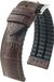 HIRSCH PAUL L BROWN CALF-21mm Horlogeband Leer Rubber Mannen Bruin Zwart