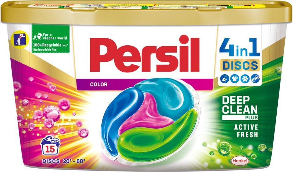 Persil 4in1 Discs Color Wascapsules - Wasmiddel Capsules - Voordeelverpakking - 8 x 15 wasbeurten